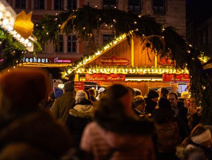 Verkaufsstand auf dem Coburger Weihnachtsmarkt