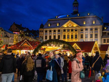 Abends auf dem Coburger Weihnachtsmarkt